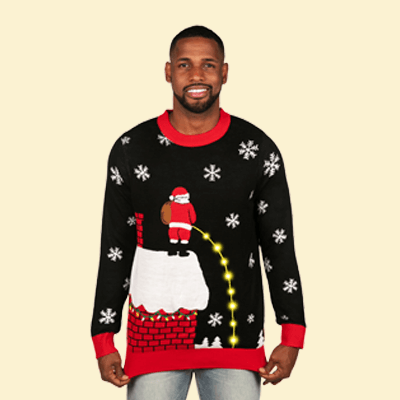 Men s Light Up Ugly Christmas Sweaters 2024 Tipsy Elves