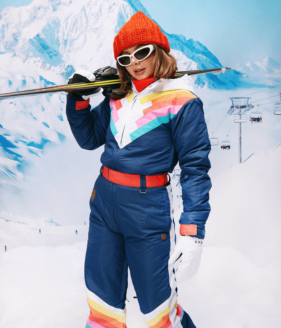 Women's Retro Striped Ski Suit Tipsy Elves