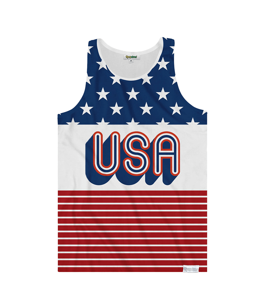 Men's USA Stripes Tank Top