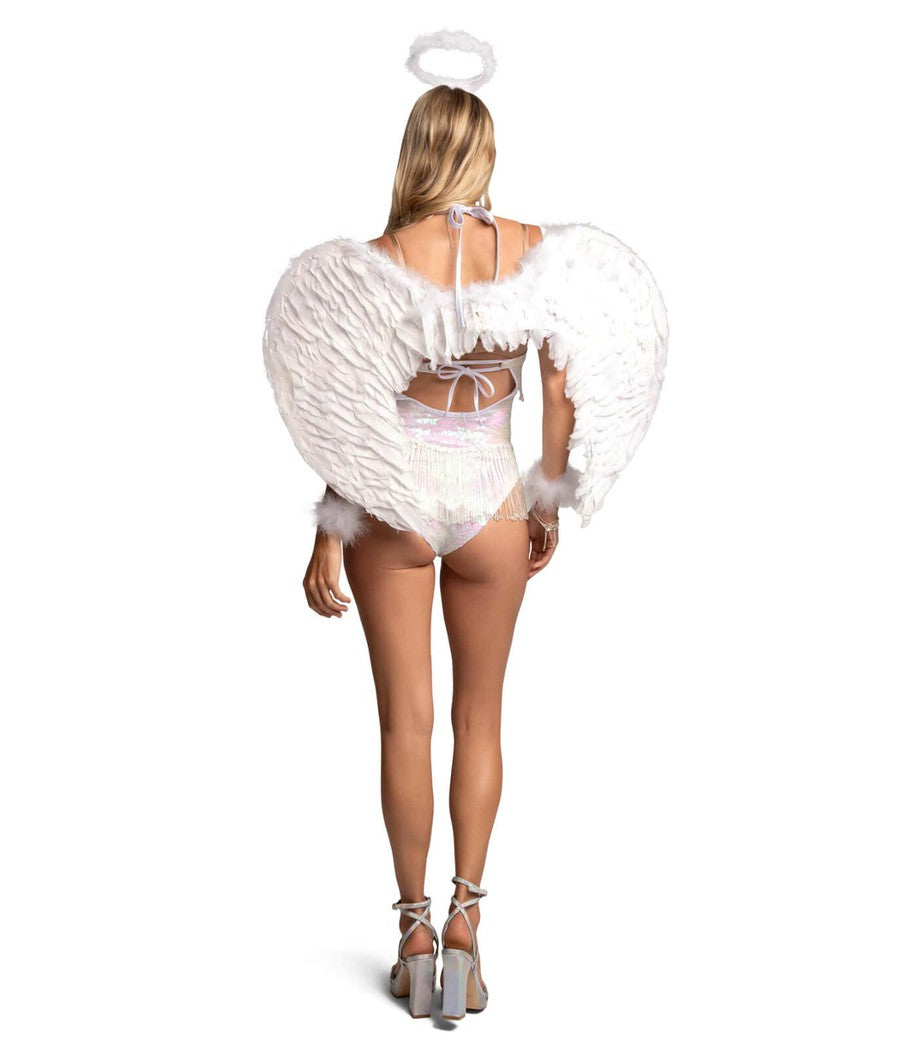 Women's Fringe Angel Costume Image 3