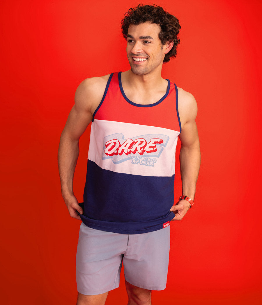 Men's Declaration of DARE Tank Top (Blue) Image 2