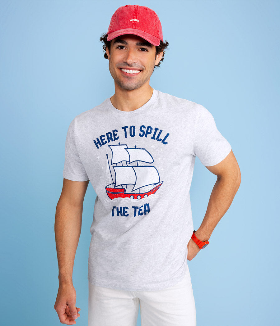Tipsy Elves Men's USA Dream Team T-Shirt - Patriotic Blue Funny 4th Of July Tee