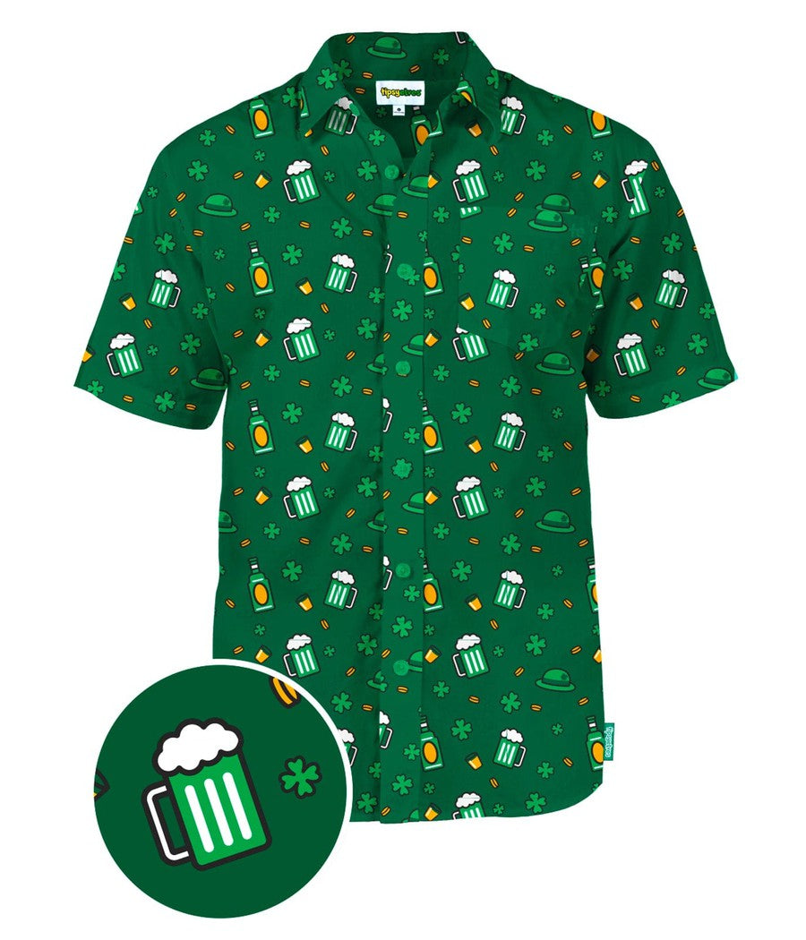 Ice Cold Clover Button Down Shirt: Men's Paddy's Outfits