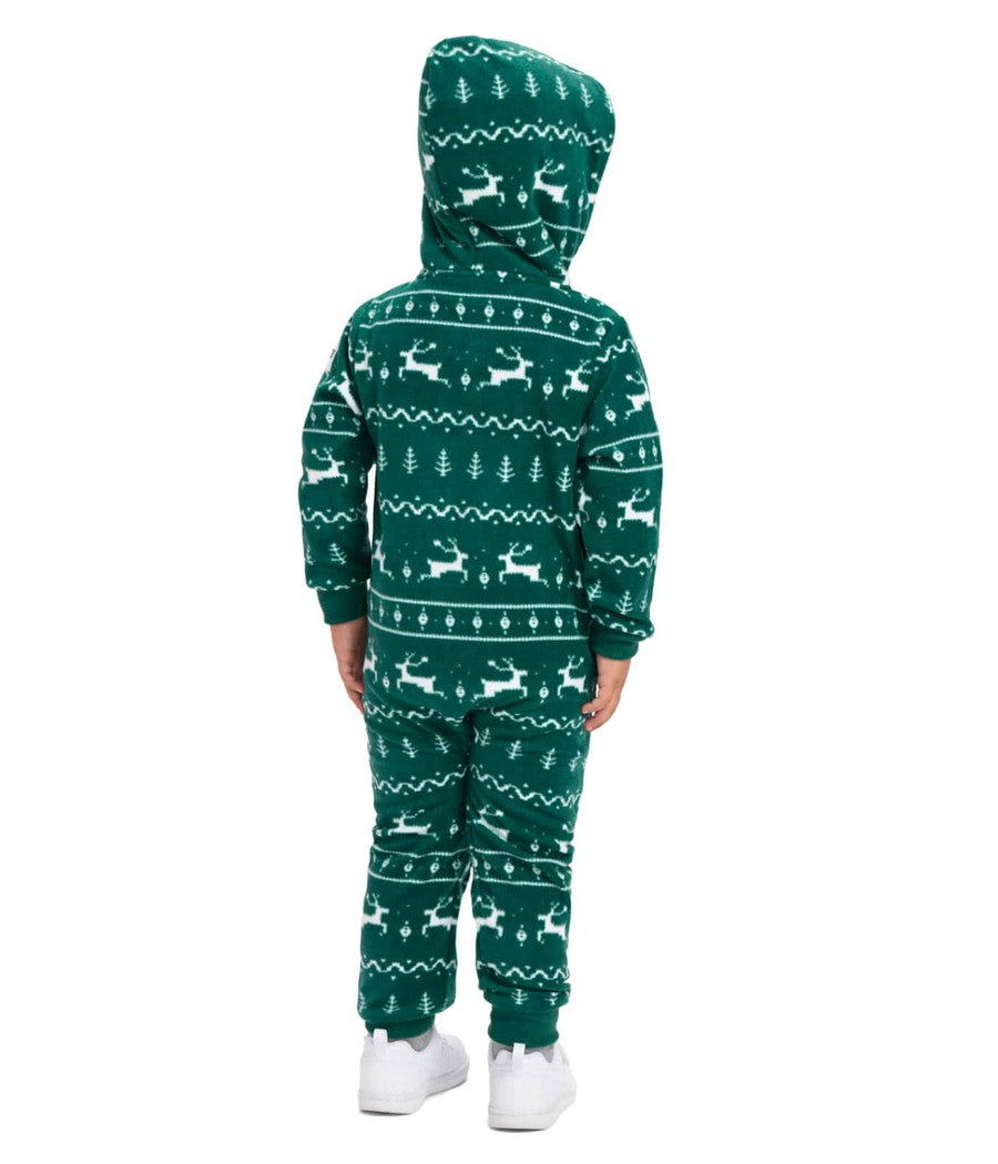 Toddler Boy's Green Fair Isle Jumpsuit