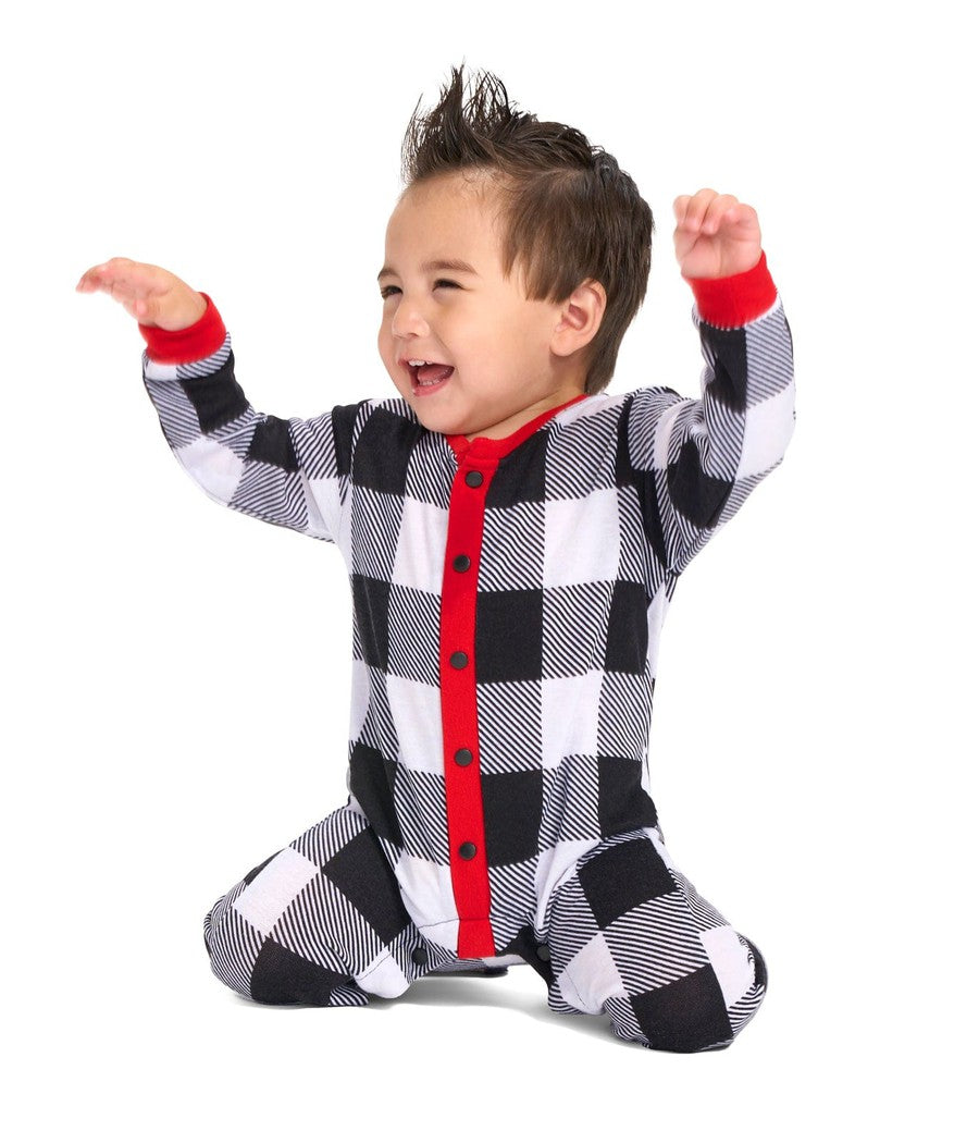 Christmas Crew Plaid Onesie Pajamas Baby Boy s Christmas Outfits Tipsy Elves