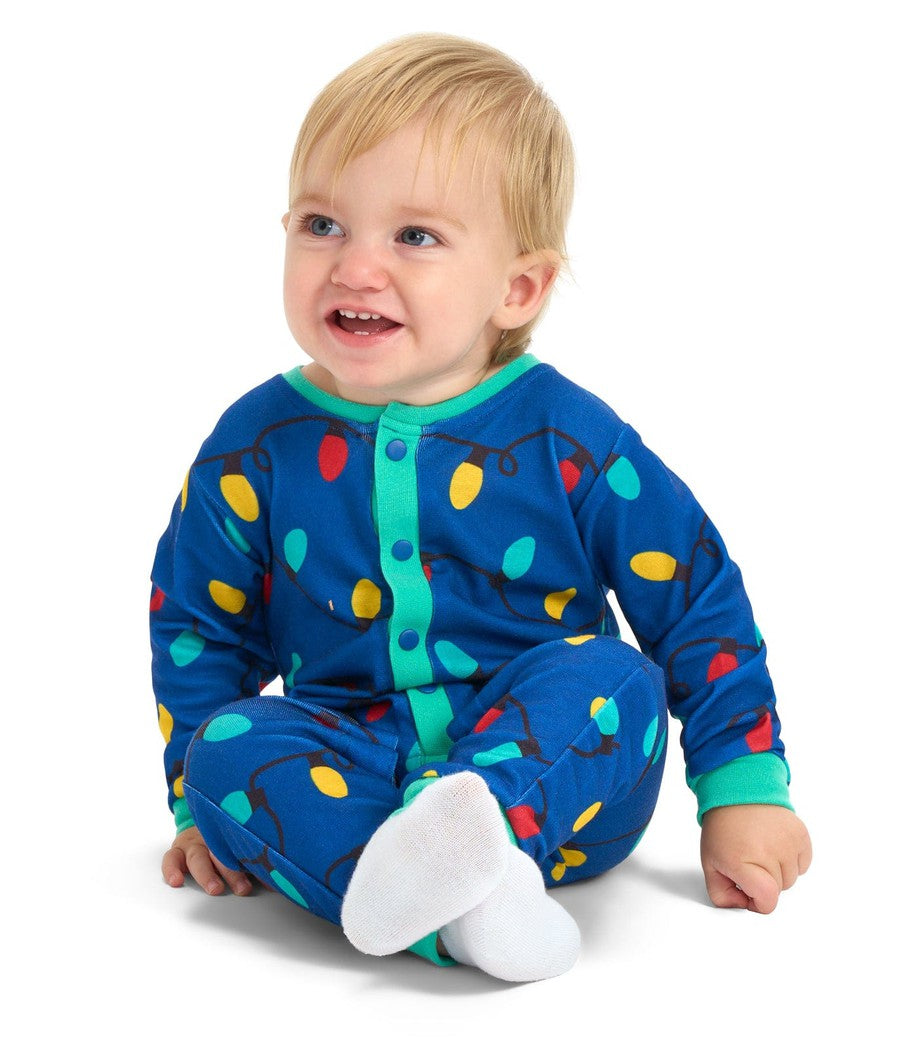 Baby Boy's Christmas Lights Onesie Pajamas