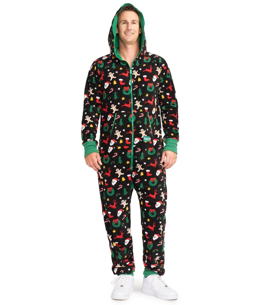 Tipsy Elves Mens Holiday Onesie Pajamas Cookie Cutter Men's