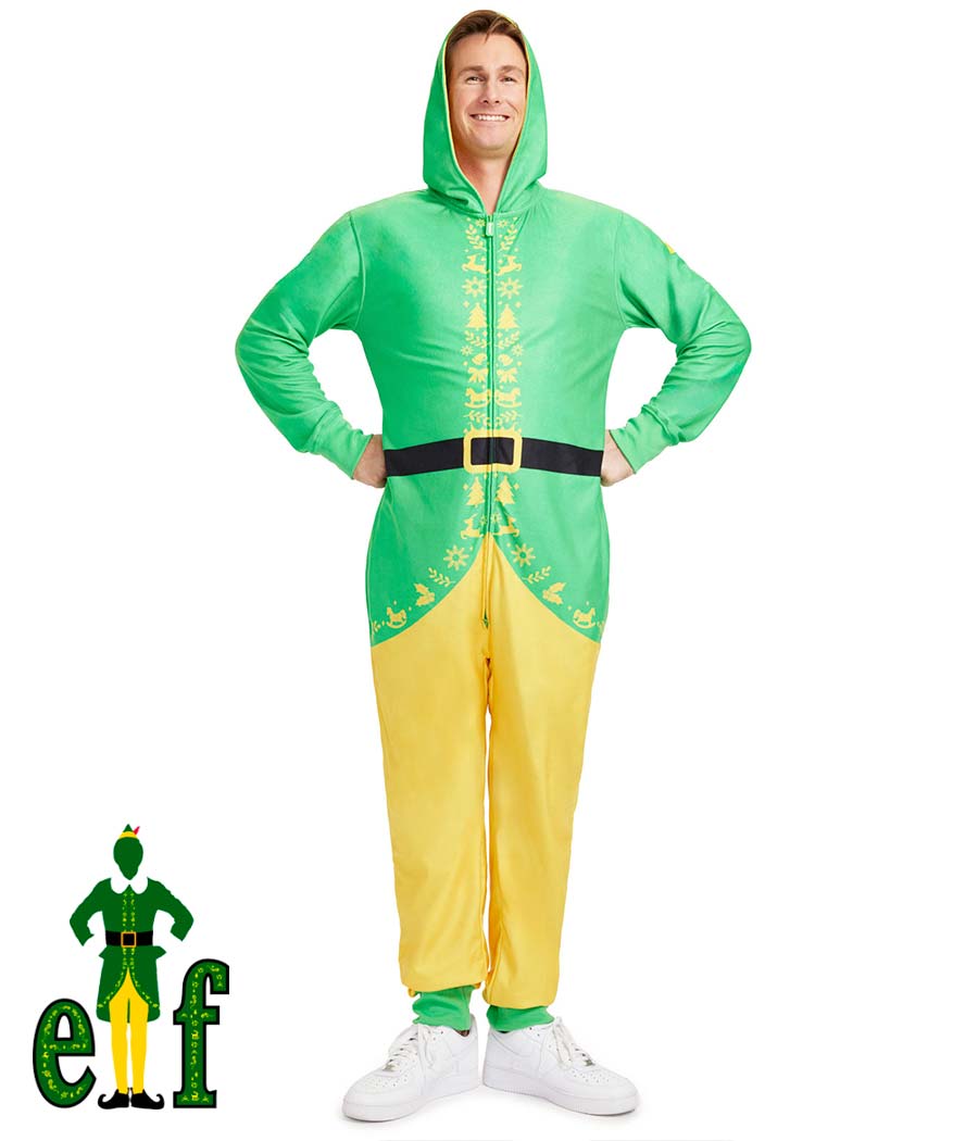 Buddy the Elf Jumpsuit: Men's Christmas Outfits Tipsy Elves