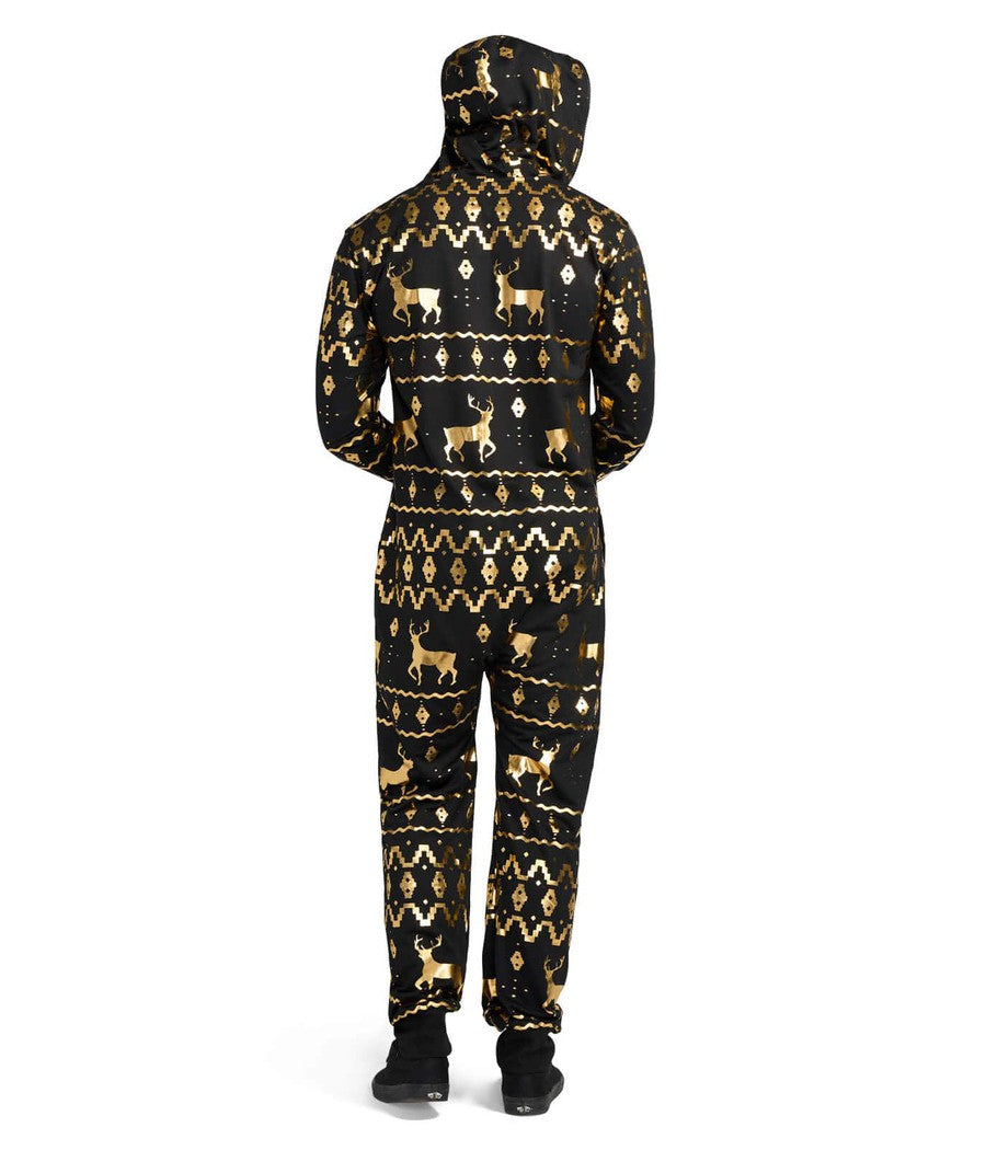 Men's Gold Foil Fair Isle Reindeer Jumpsuit