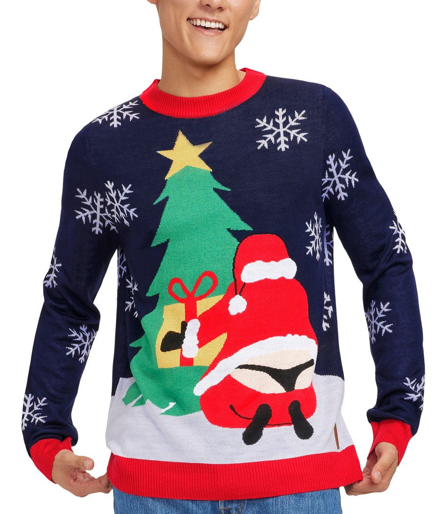 Men's Winter Whale Tail Ugly Christmas Sweater Tipsy Elves