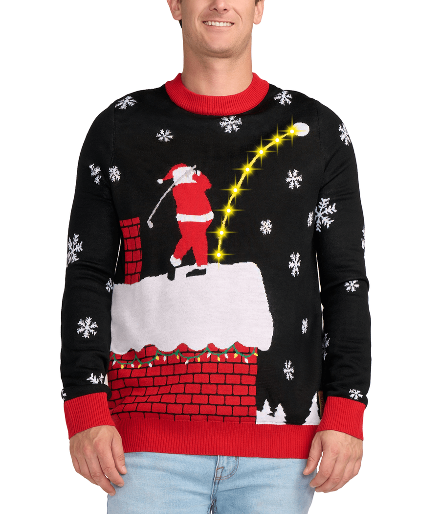 Men's Santa Slice Light Up Ugly Christmas Sweater