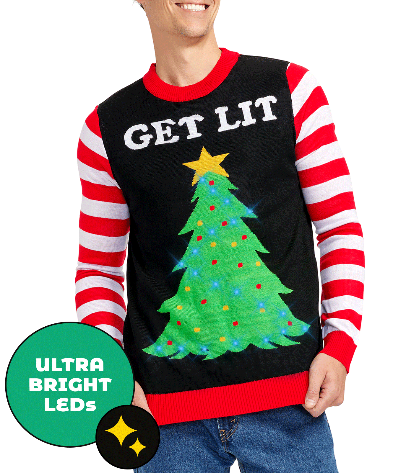 Lighted christmas sweaters online