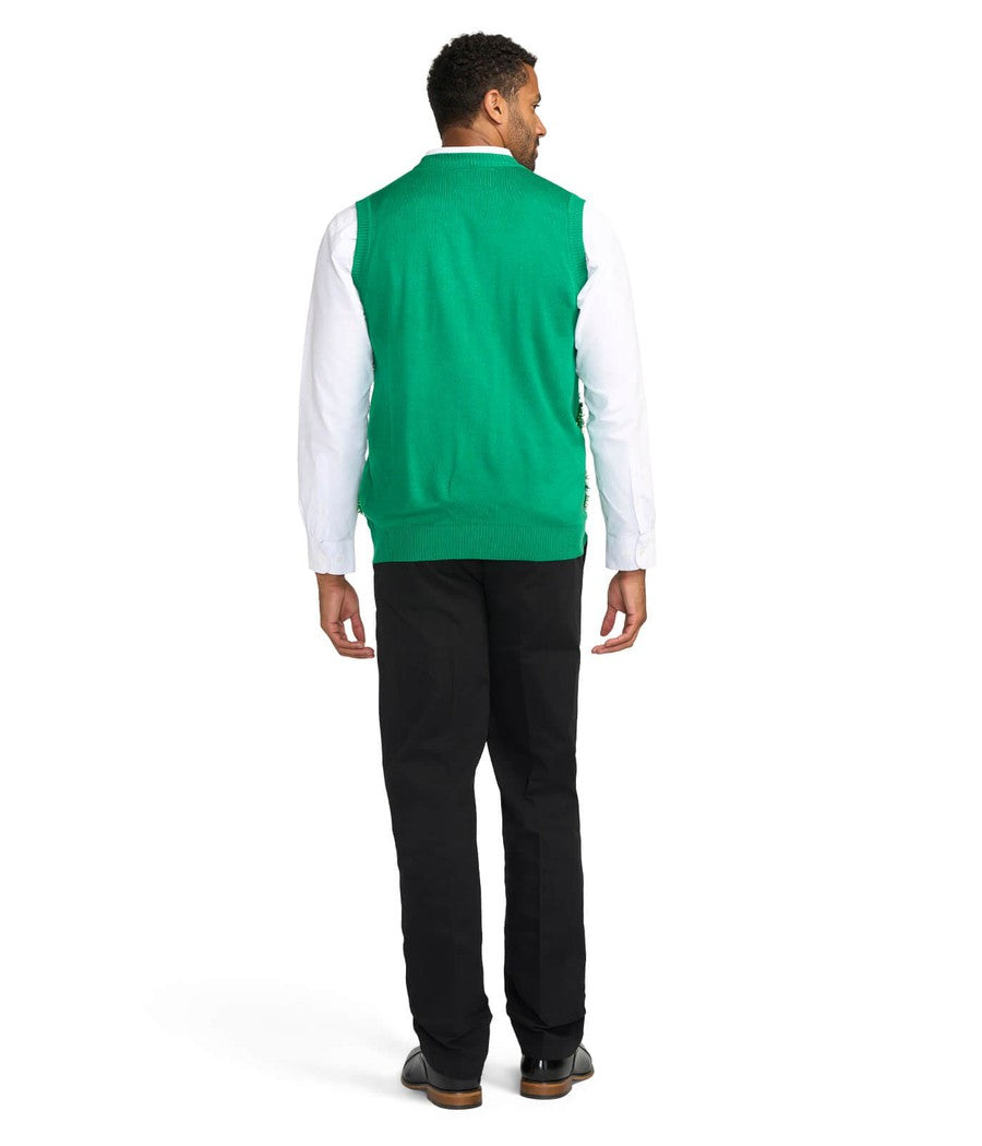 Men's Gaudy Garland Ugly Christmas Sweater Vest Image 2
