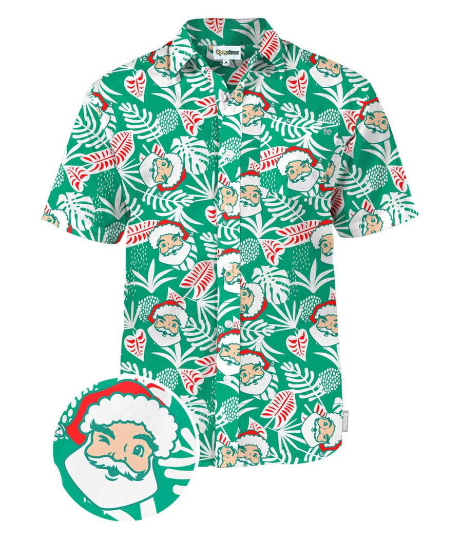 Men's Santa Palms Button Down Shirt