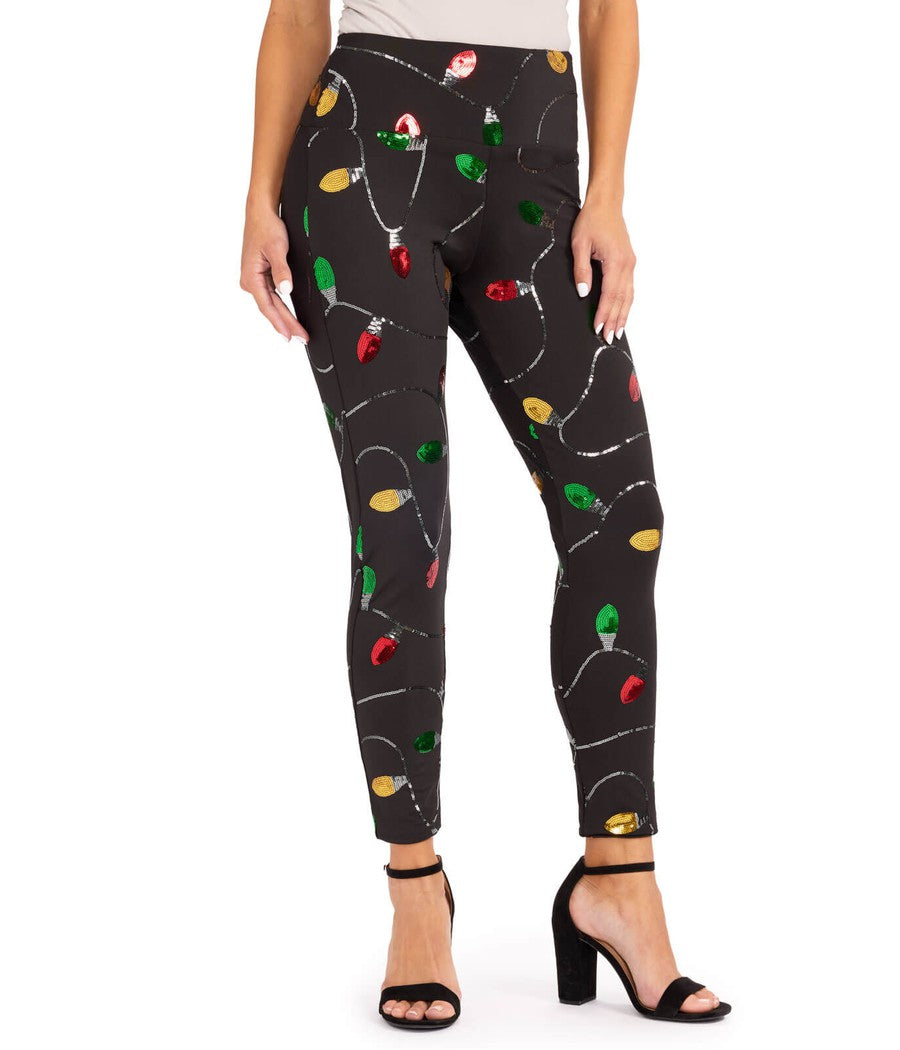 Christmas Lights High Waisted Leggings: Women's Christmas Outfits