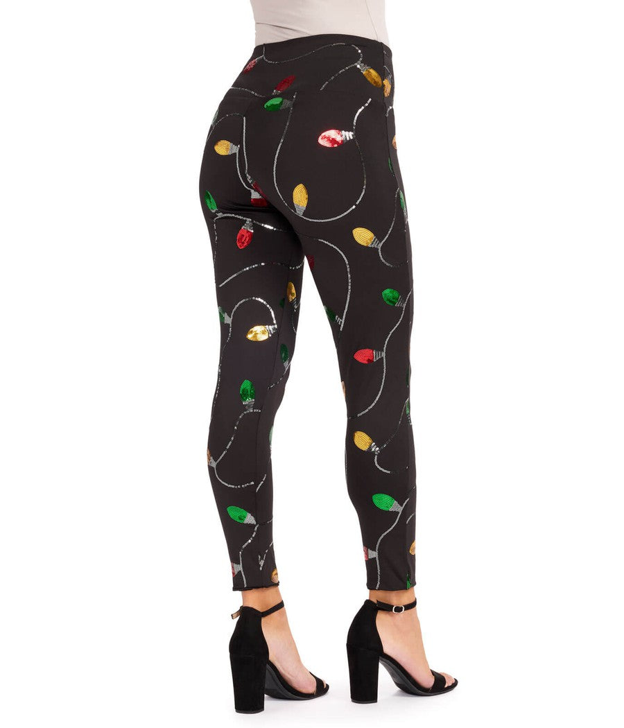 Christmas Lights High Waisted Leggings Image 2