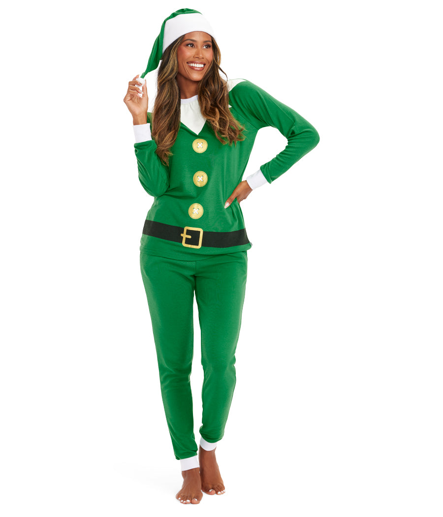 Elf Pajama Set: Women's Christmas Outfits Tipsy Elves