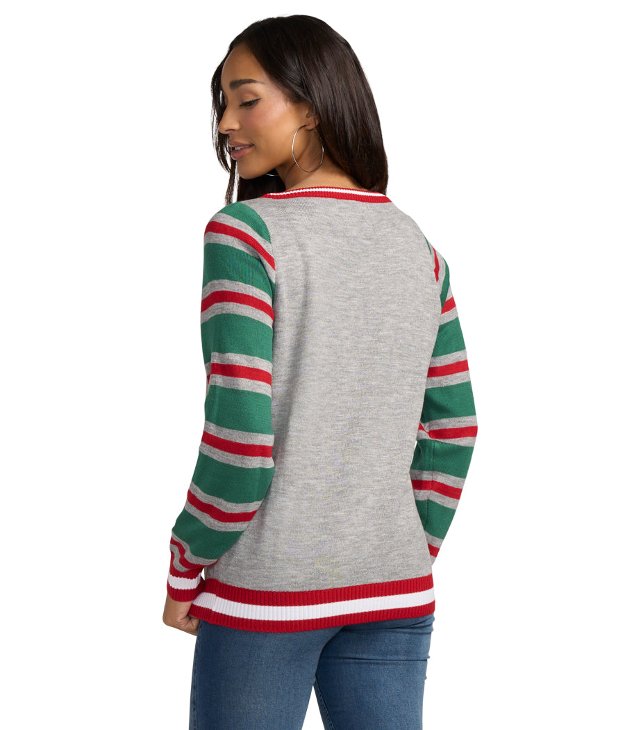Women's Not Slim, Kinda Shady Ugly Christmas Sweater Image 2