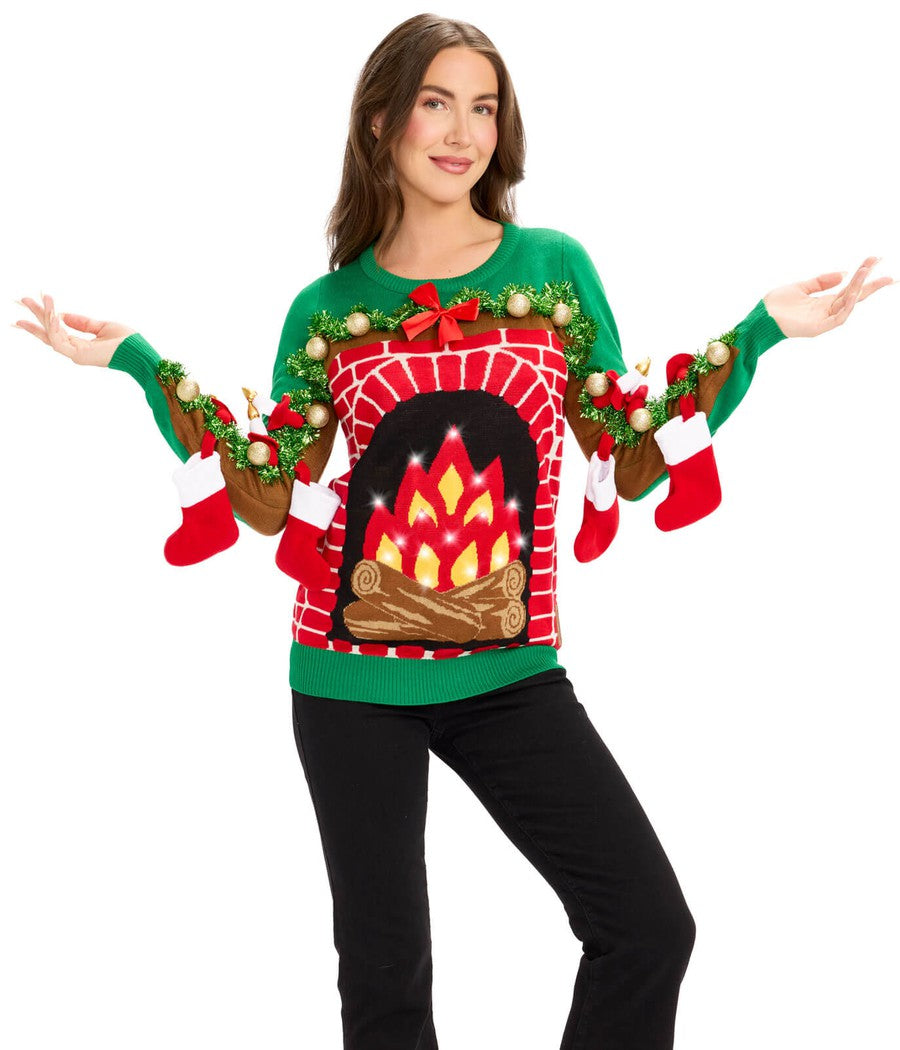 ugly christmas sweater dress up Kocowoo Women's Ugly Christmas V Neck Oversize Sweater Dress Long Sleeve Loose Holiday Knit Xmas Mini Dress. Black at Amazon Women's Clothing store