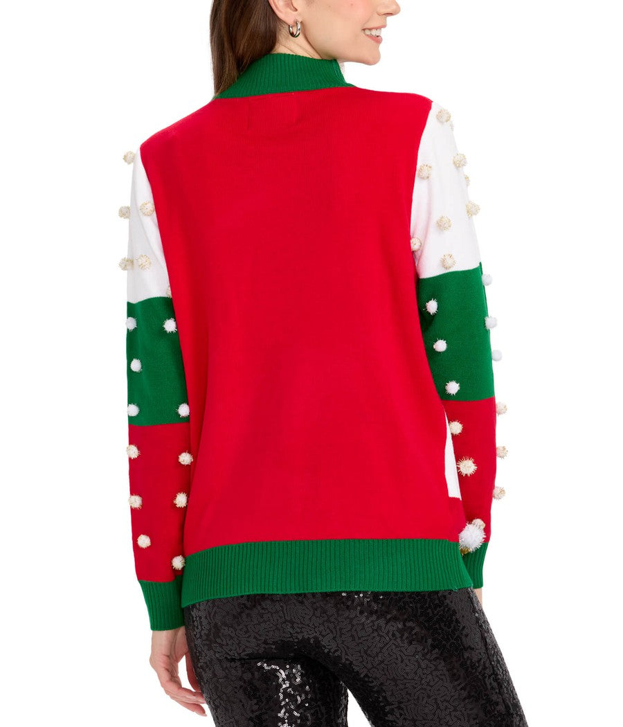 Women's Merry and Bright Turtleneck Christmas Sweater Image 2