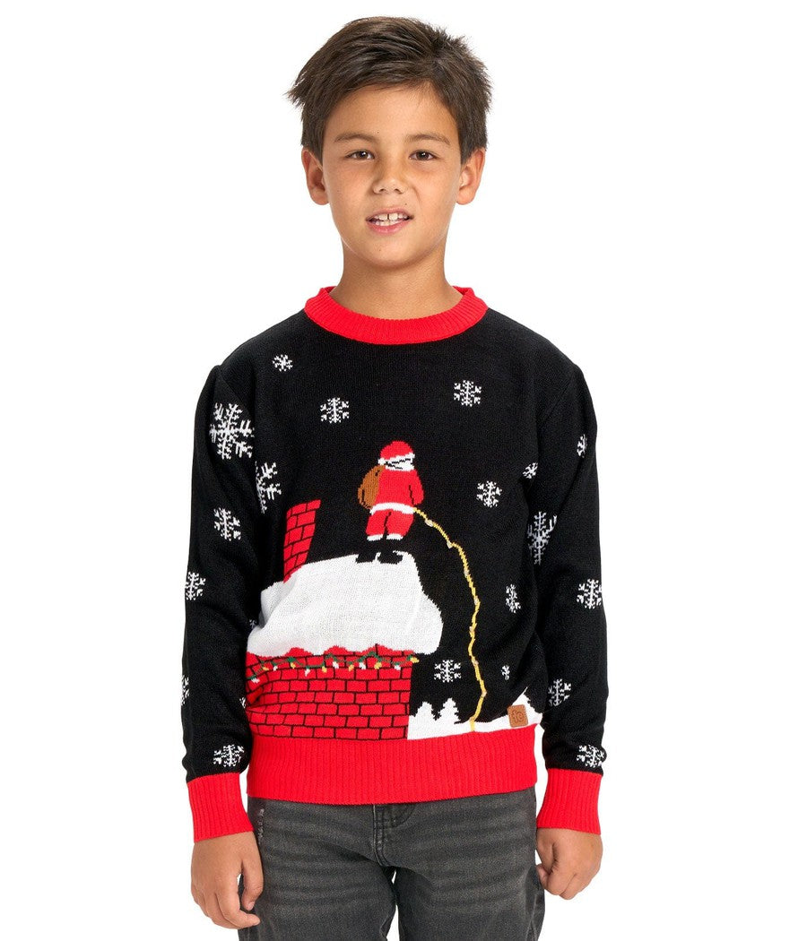 Boy's Leaky Roof Ugly Christmas Sweater