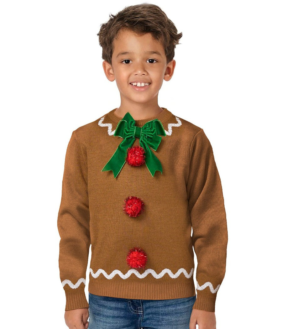 Boy's Gingerbead Ugly Christmas Sweater