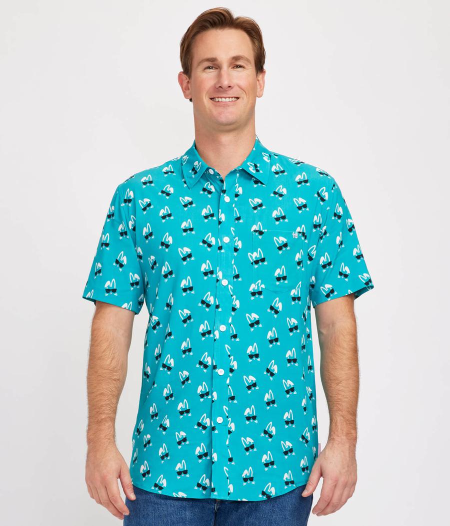 Men's Sunny Bunny Button Down Shirt Image 2
