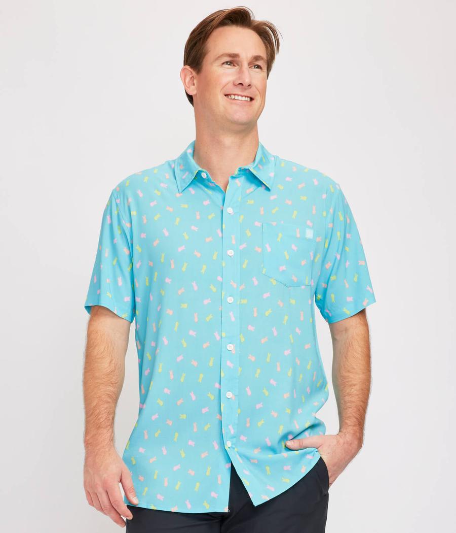 Men's PEEPS® It's Hoppin' Button Down Shirt Image 2