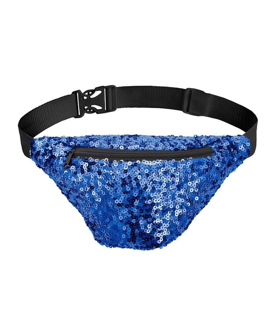 Blue Sequin Fanny Pack Primary Image