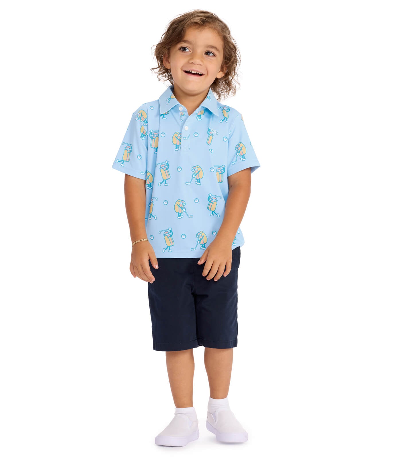 Toddler Boy's Sizzlin' Swing Golf Polo Image 2