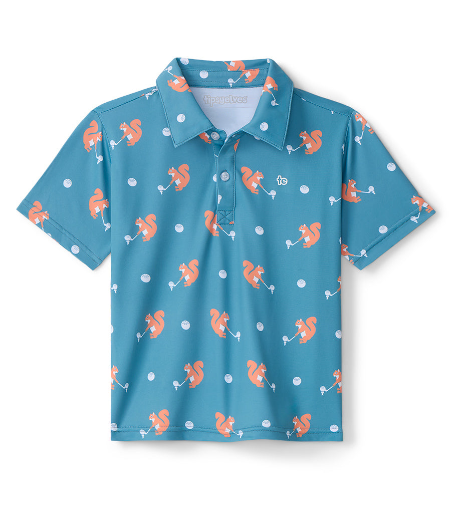 Toddler Boy's Squirrel! Golf Polo Image 2