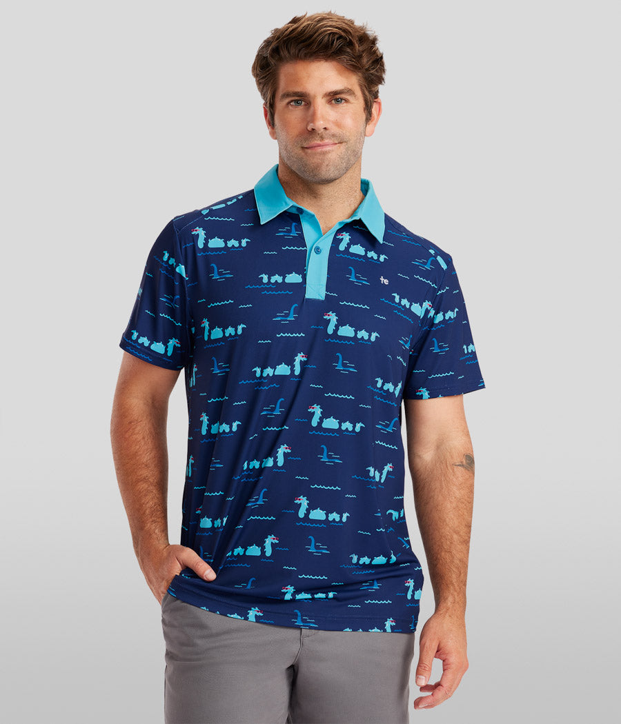 Men's Nothin' But Nessy Golf Polo Image 2