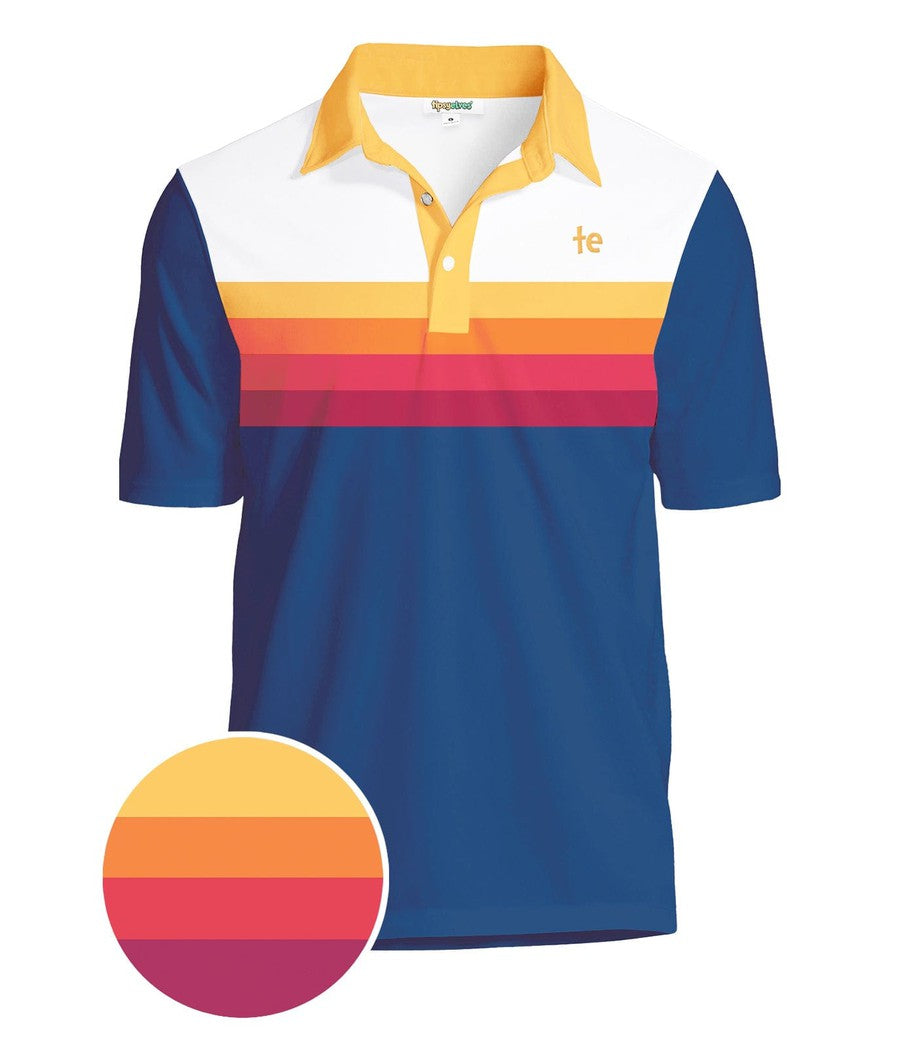 Men's Slice of Sunset Pickleball Shirt Image 2