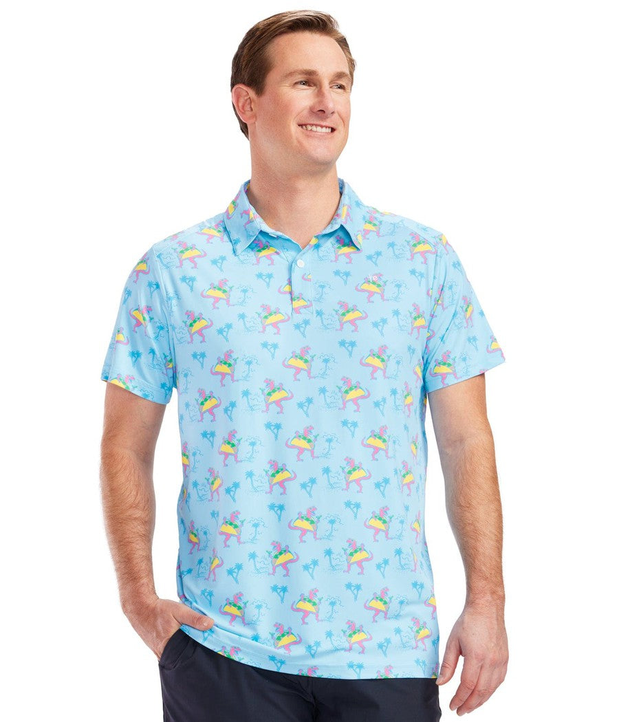 Men's Tacosaurus Golf Polo Image 2