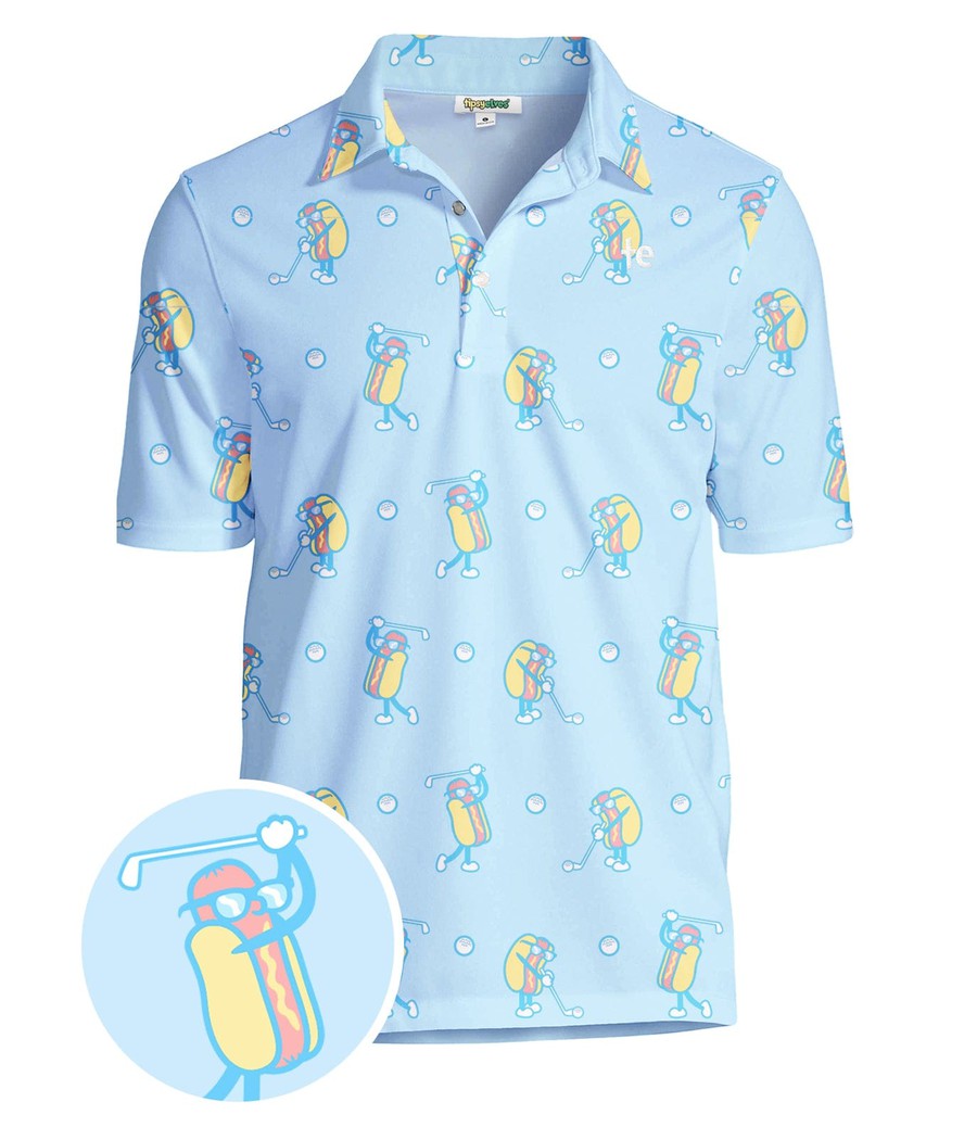 Sizzlin' Swing Golf Polo: Men's Golf Outfits | Tipsy Elves