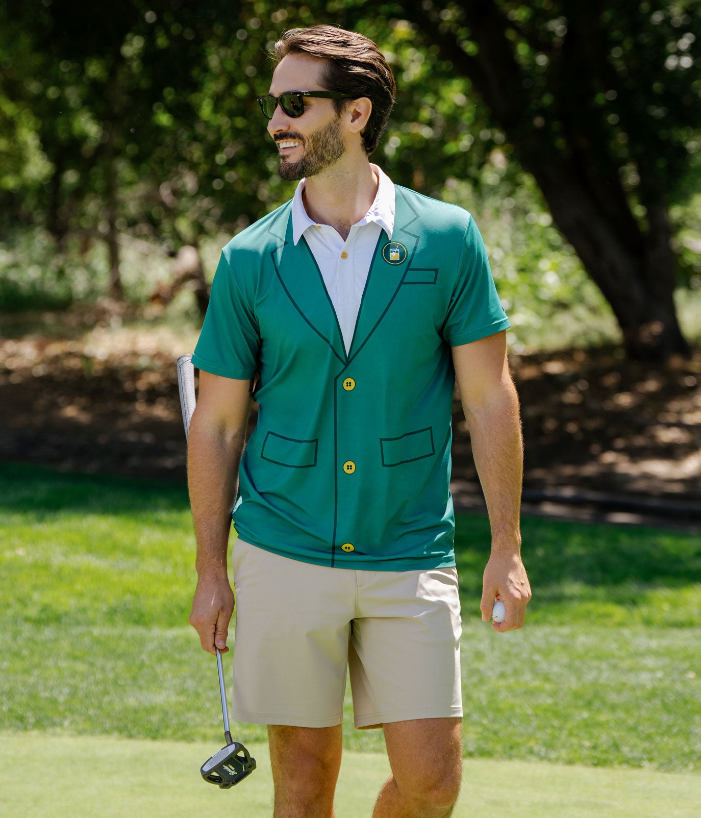 Green Blazer Golf Polo: Men's Golf Outfits Tipsy Elves