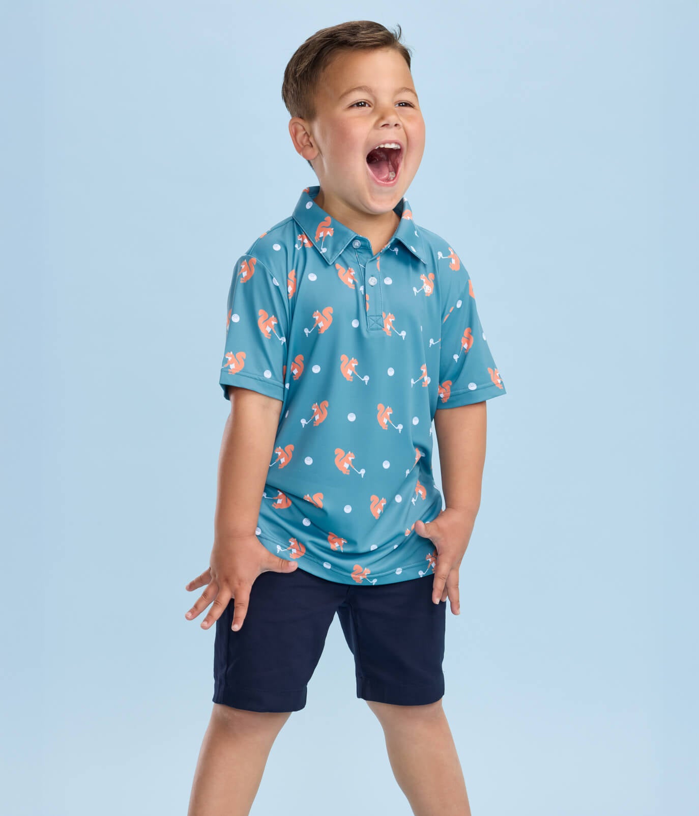Boy's Squirrel! Golf Polo