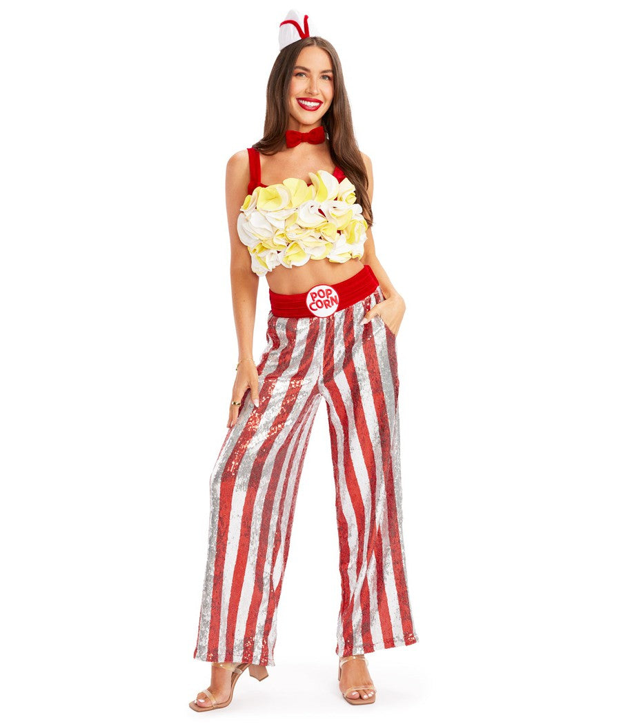 Popcorn Costume | Women's Spooky Halloween Costume | Red | XS