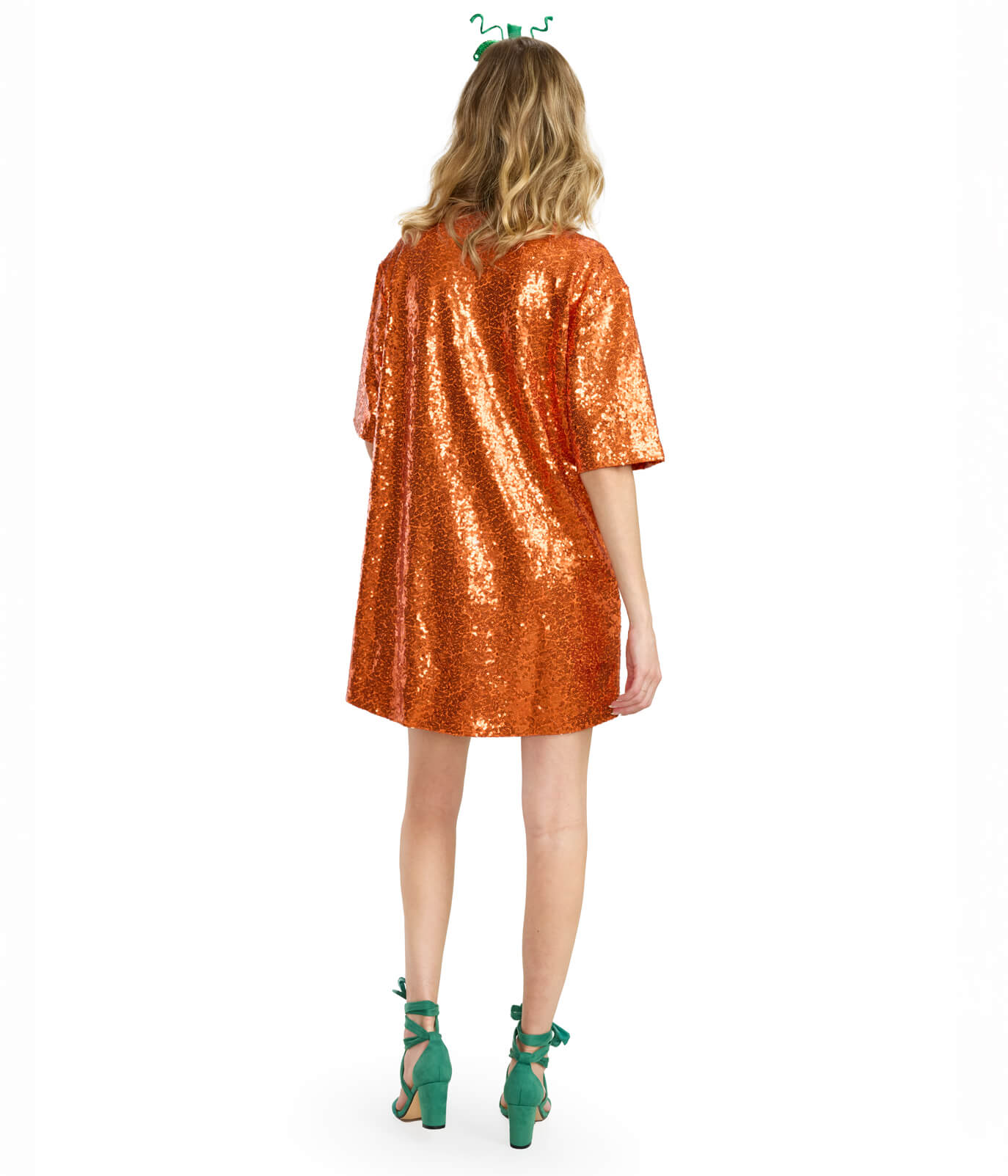 Sequined Pumpkin Costume Dress Image 2