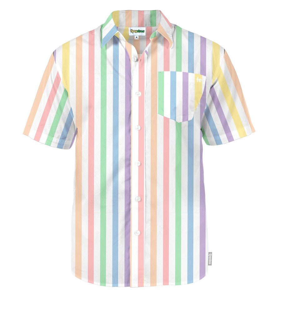 men's rainbow dress shirt Dpytoraw Mens 70s Disco Party Performance Clothes Gold Silver Multicolour Rainbow Plaid Sequins Print Long Sleeve Button Down Shirts