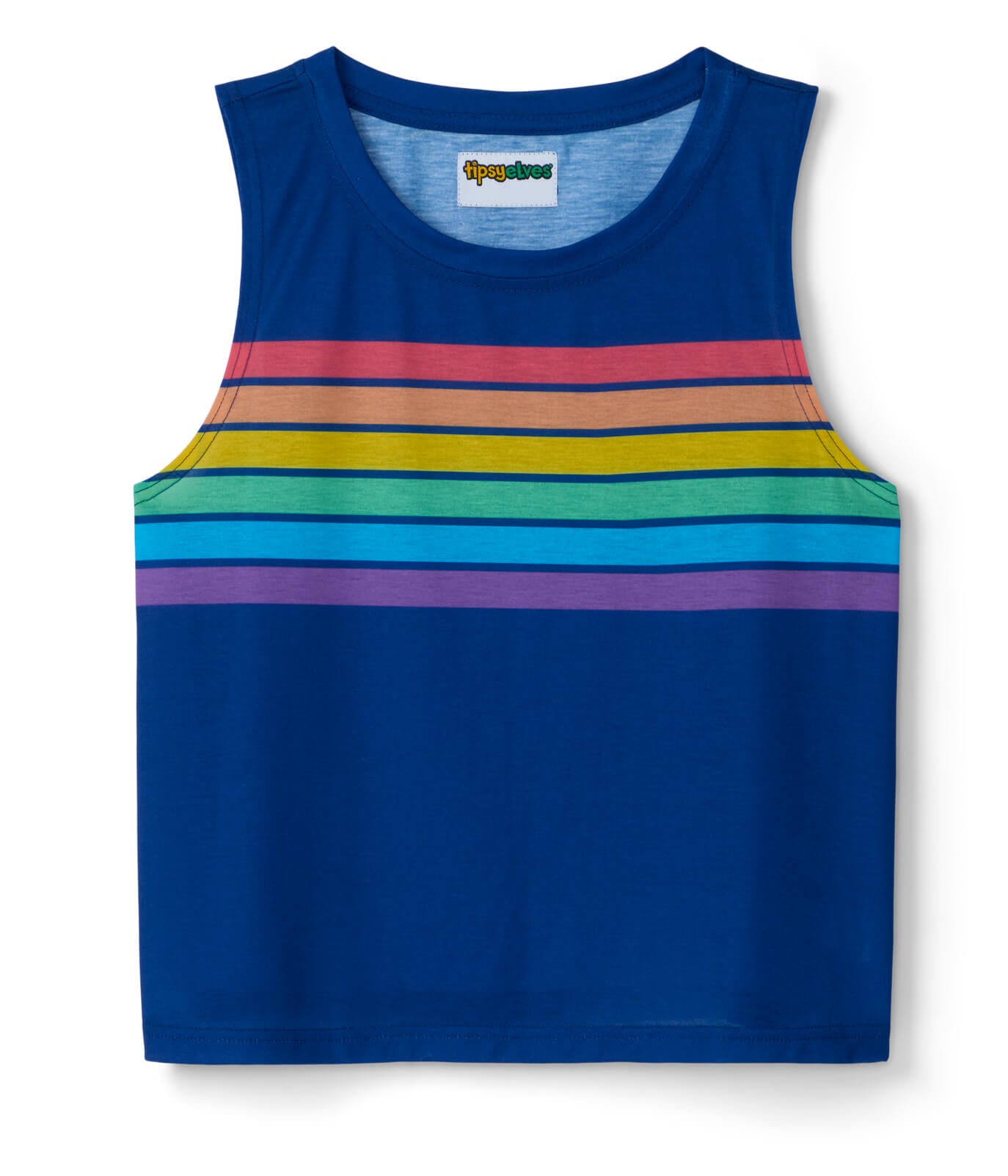 Seeing Stripes Muscle Cropped Tank Top