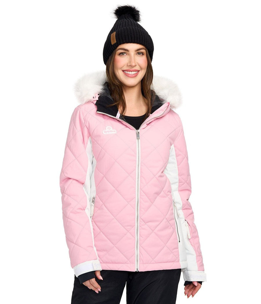 ladies snow gear Women's Powder Pink Snow Jacket | Stylish Snow Jackets | High Strength & Durable Material | Pink