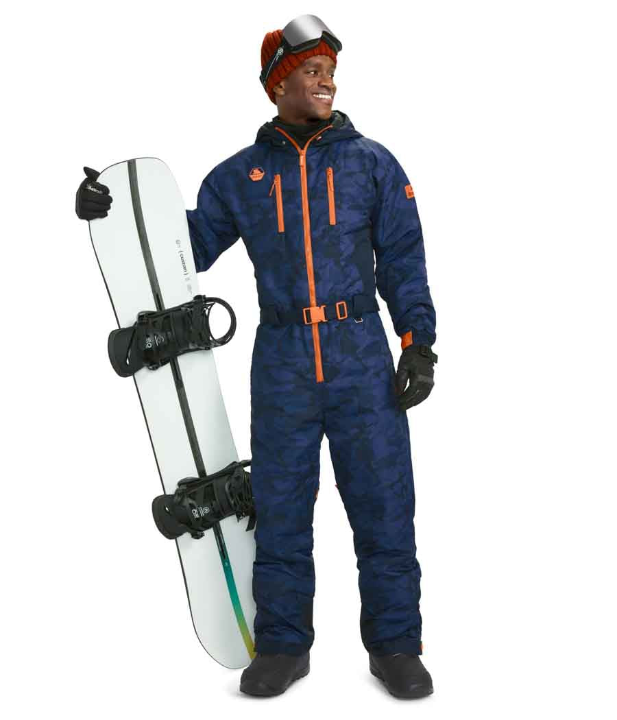 Men's Camouflage Freestyler Ski Suit | Epic Winter Snow Suit | High Strength & Durable Material | Navy