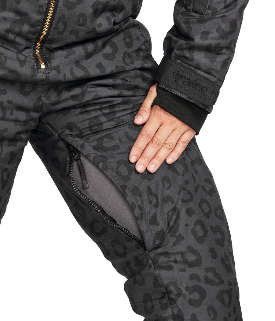 Women's Midnight Leopard Ski Suit Image 4