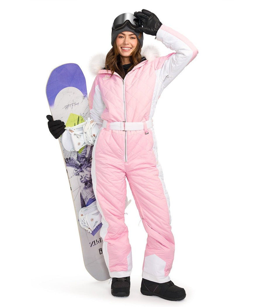 Women's Powder Pink Snow Suit