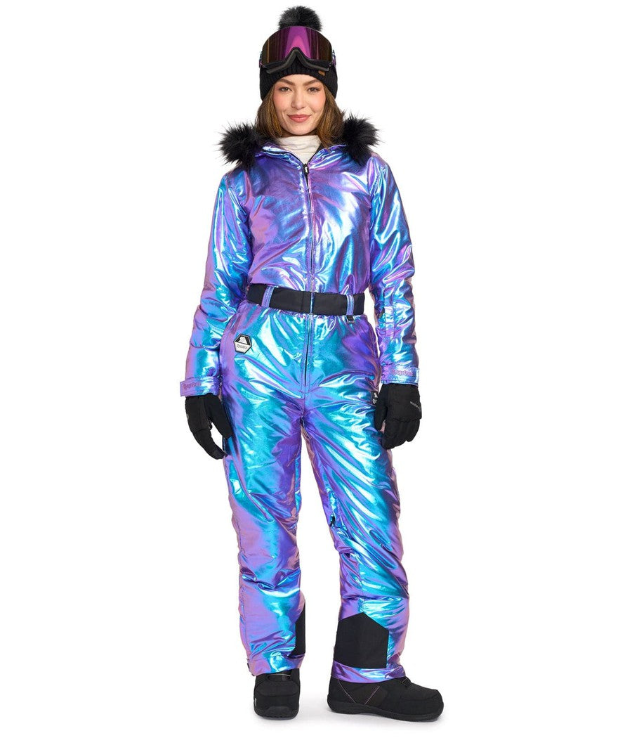 Iridescent Iris Ski Suit: Women's Ski Snowboard Apparel Tipsy