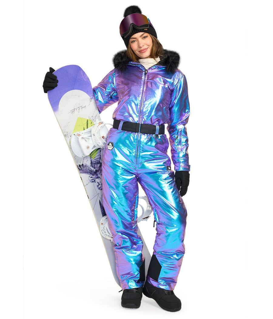 Women’s Iridescent Iris Snow Suit – Tipsy Elves
