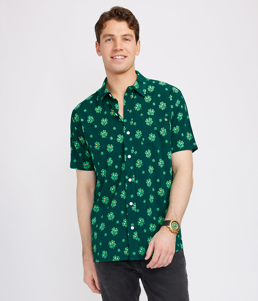 Men's Cool Clover Button Down Shirt Image 2