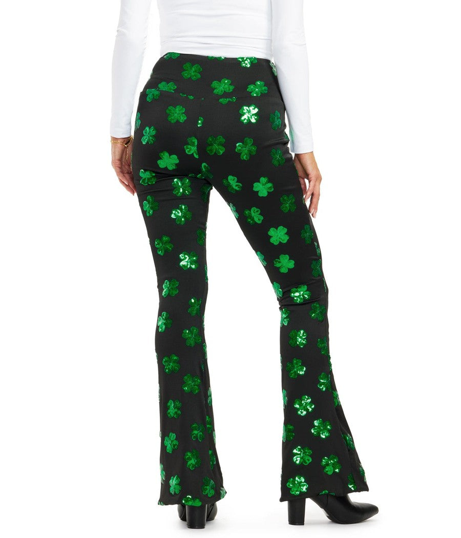 Sequin So Hard Clover Flare Leggings Image 2