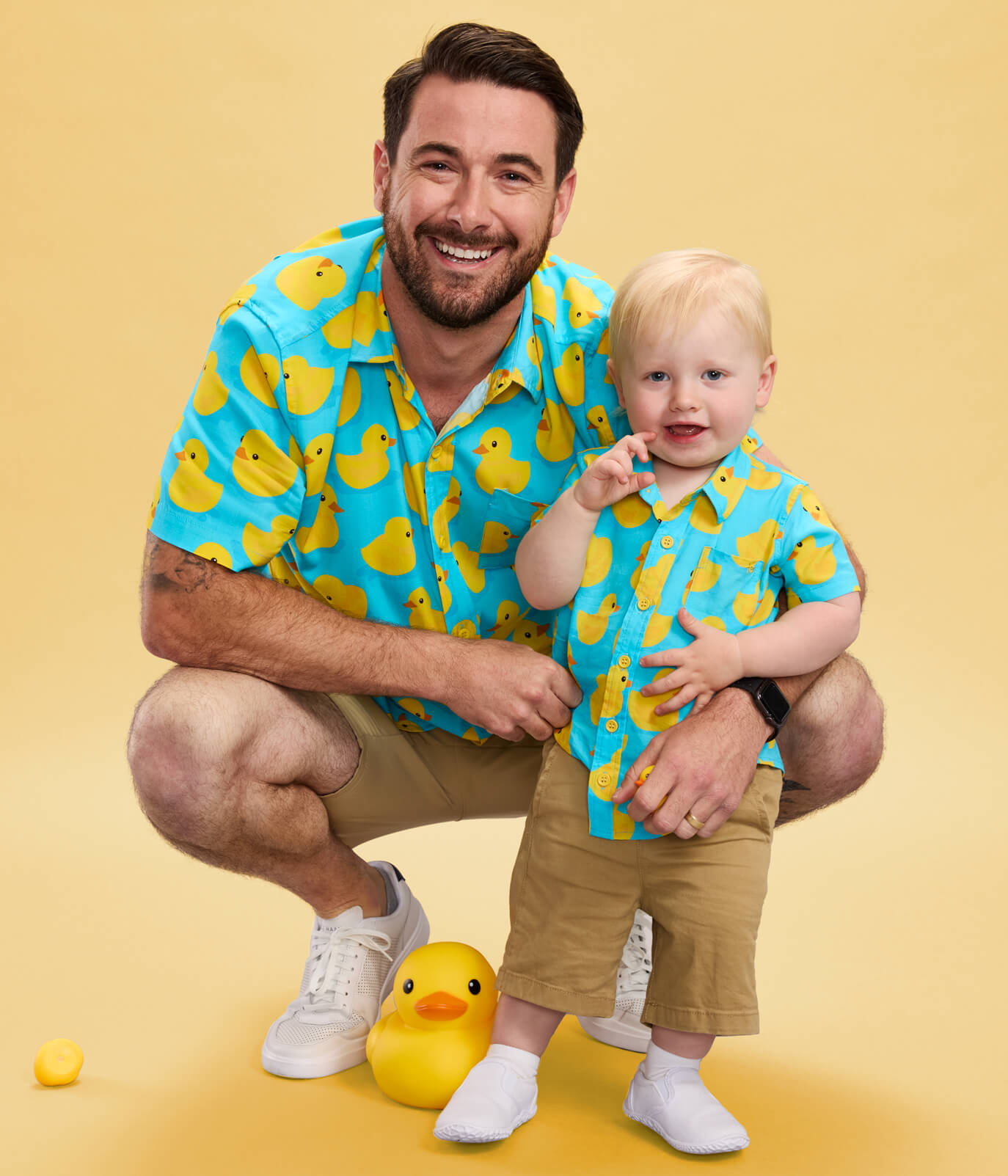 Toddler Boy's Rubber Ducky Hawaiian Shirt Image 2